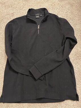Boss Black Half-Zip Mock Neck Pullover